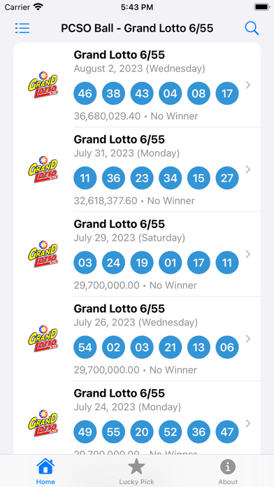 PCSO Lotto Results - PCSO Ball Screenshot