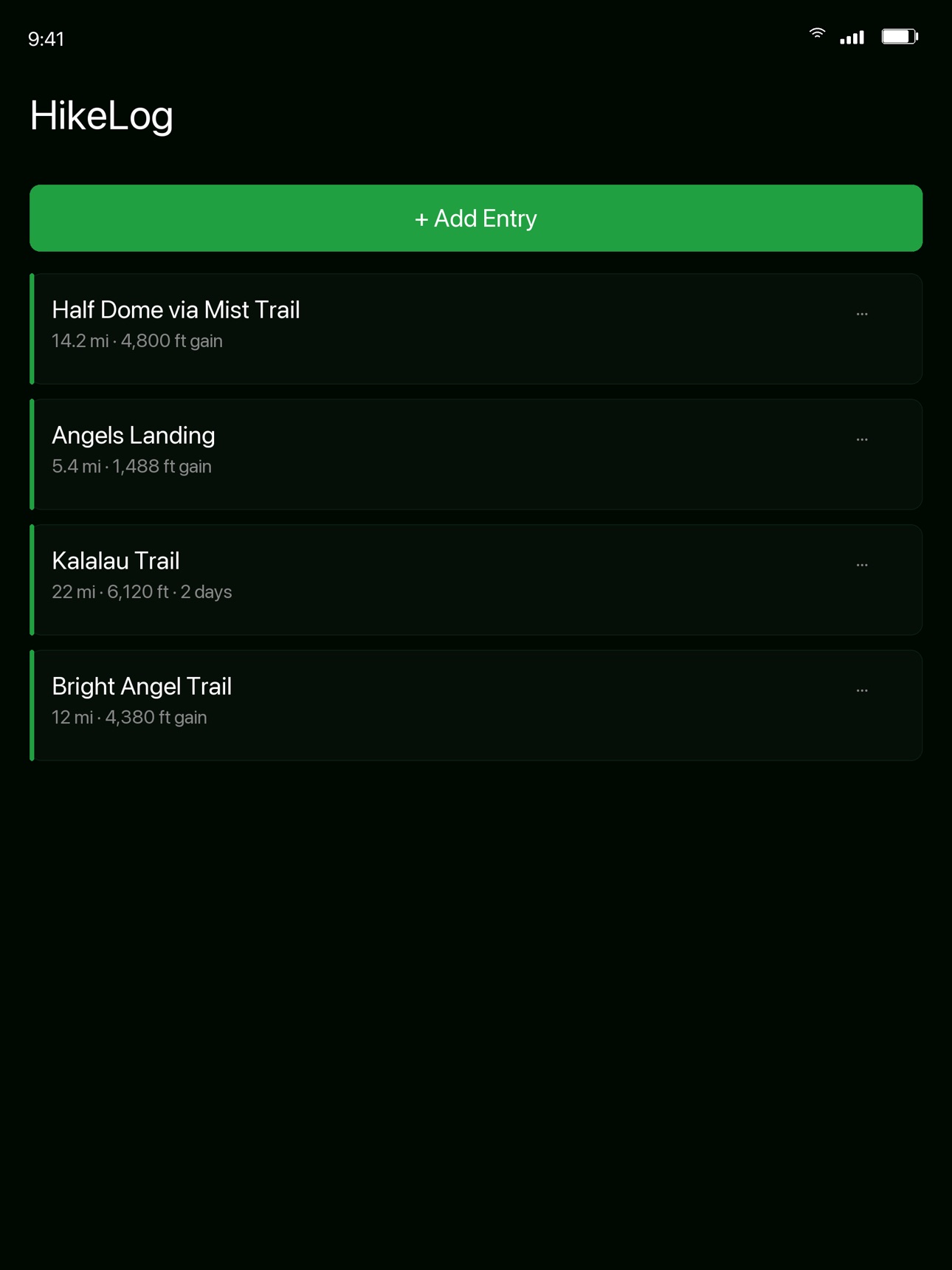 Screenshot 4 of HikeLog - Trail Journal