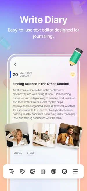 Diaryo:Daily Journal with Lock screenshot 1