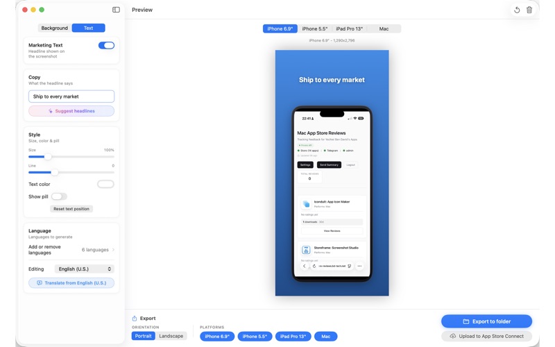 Storeframe: Screenshot Studio screenshot
