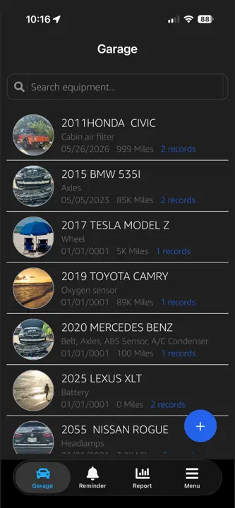 Vehicle Maintenance Trackerのスクリーンショット（1/3）