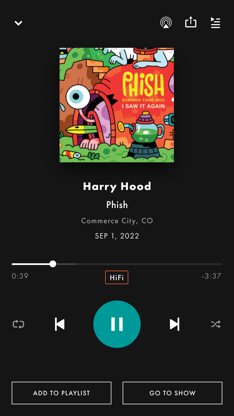 LivePhish screenshot 2
