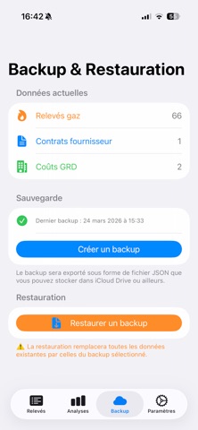 Compteur gaz screenshot
