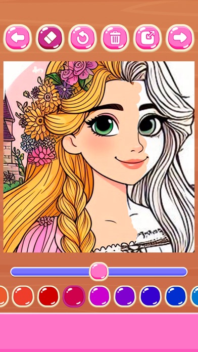 Rapunzel coloring game & paint Screenshot