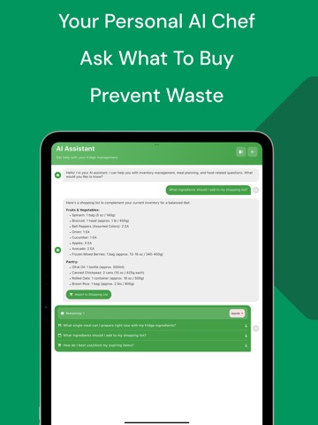 No Food Waste! iPad screenshot