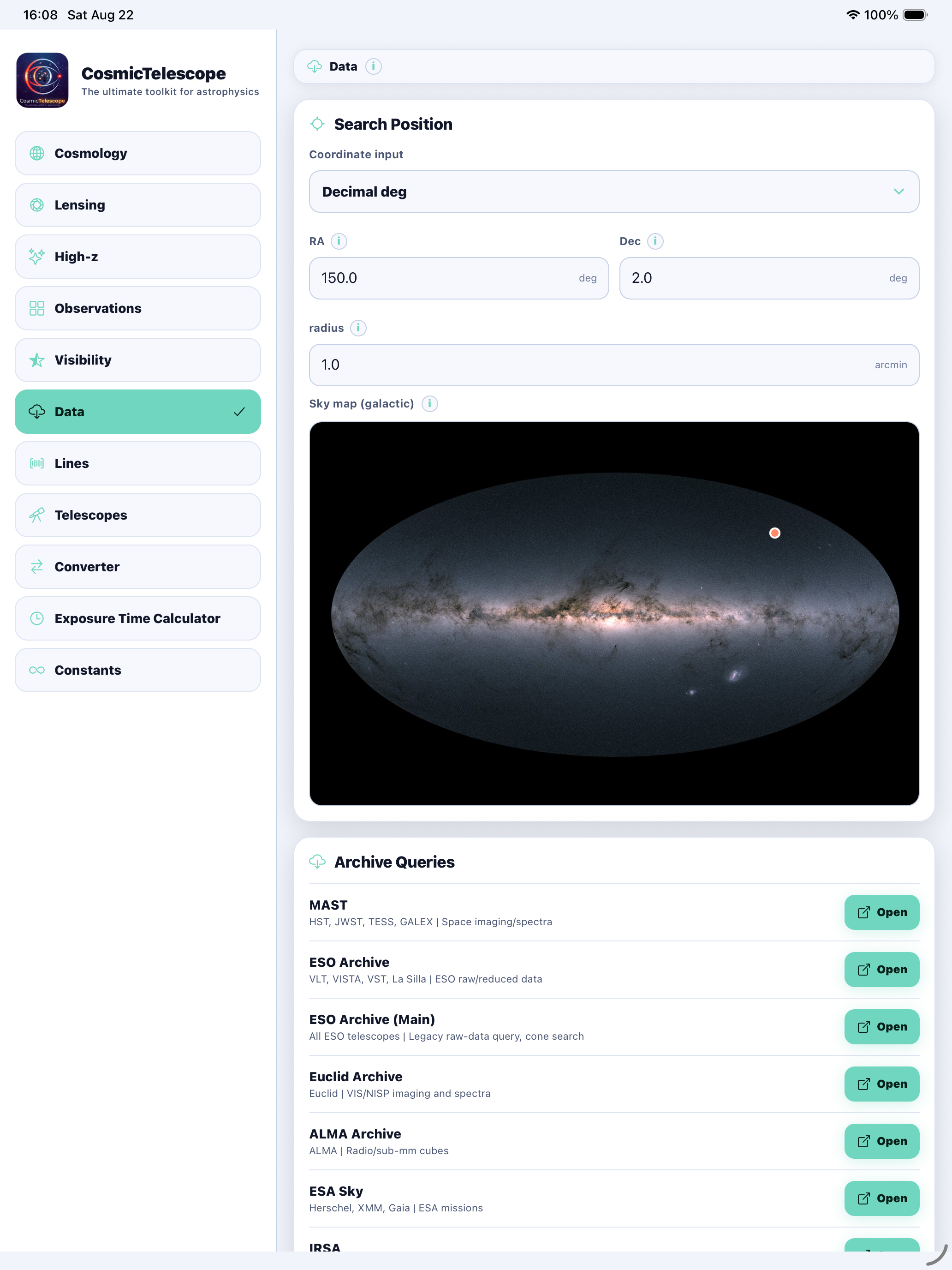 CosmicTelescope screenshot 14