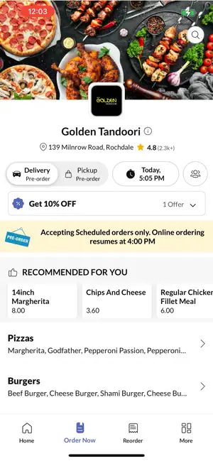 Golden Tandoori. screenshot 2