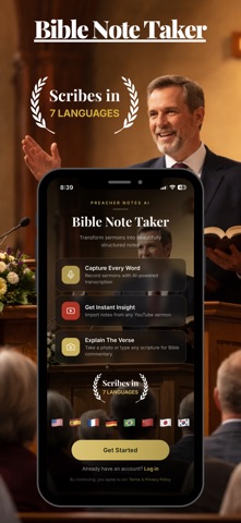 Preacher Notes AI iPhone screenshot