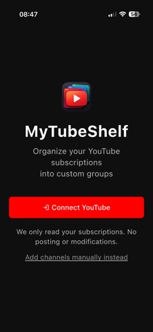 MyTubeShelf Screenshot 1 of 5