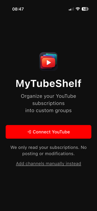 MyTubeShelf Screenshot 1 of 5