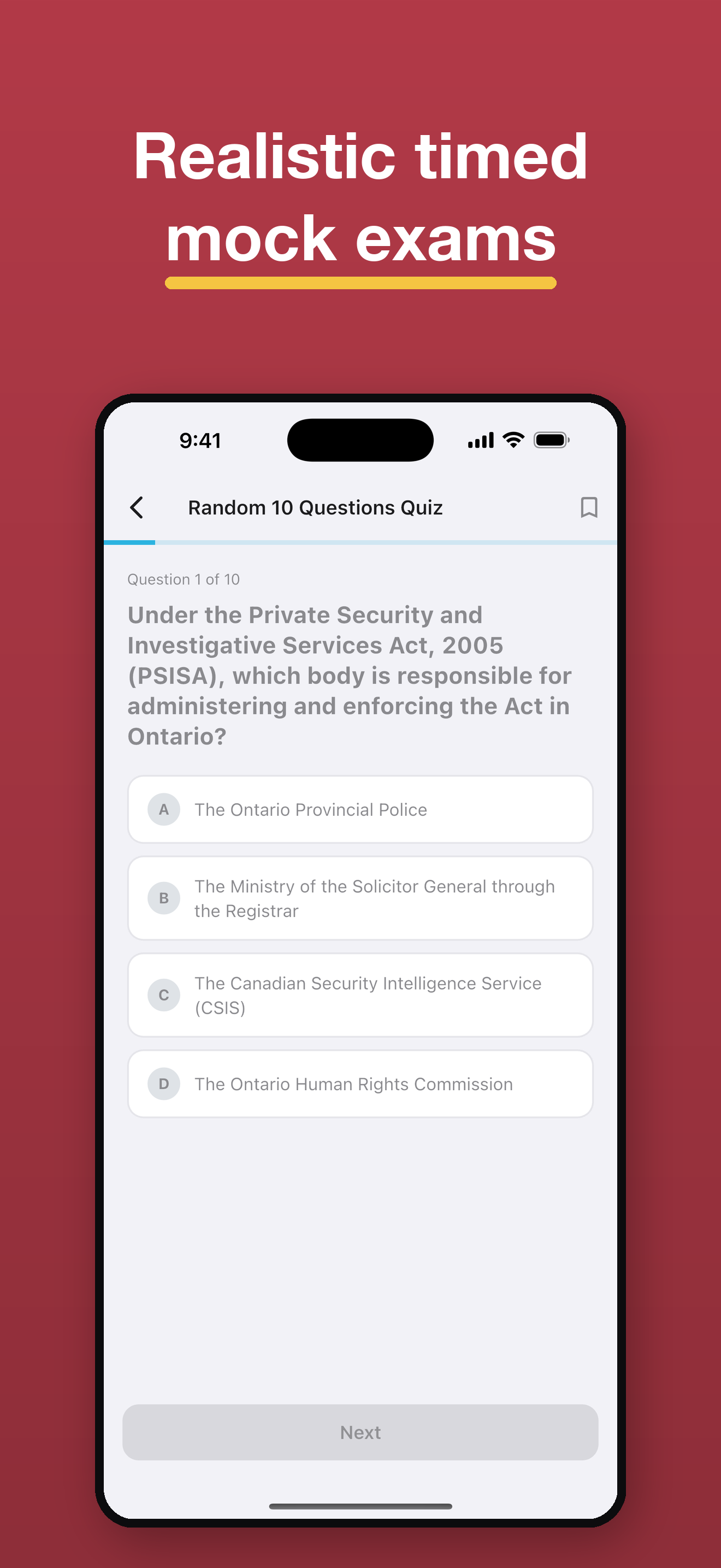 Ontario Security Guard Prep screenshot 3