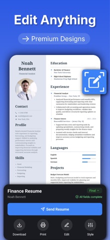 Resume Builder – Job CV Maker iPhone screenshot