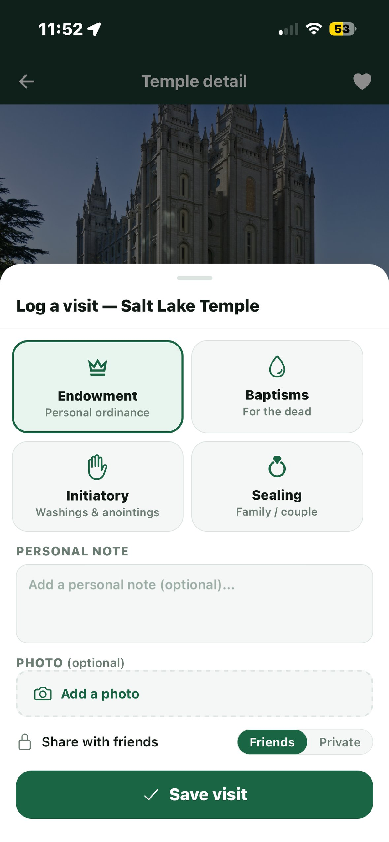 My Temple Tracker