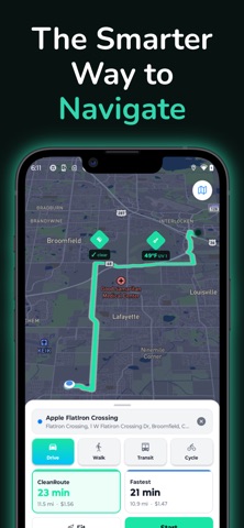 CleanRoute Navigation Screenshot 1 of 5