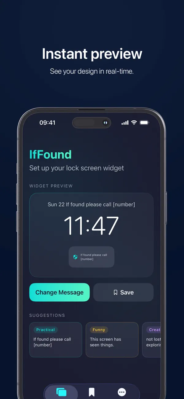 Screenshot #3 pour IfFound - Lock Screen text