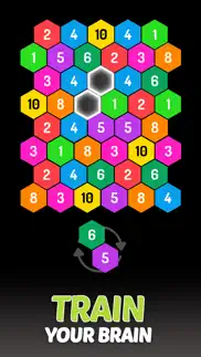 merge hexa: number puzzle game iphone screenshot 2