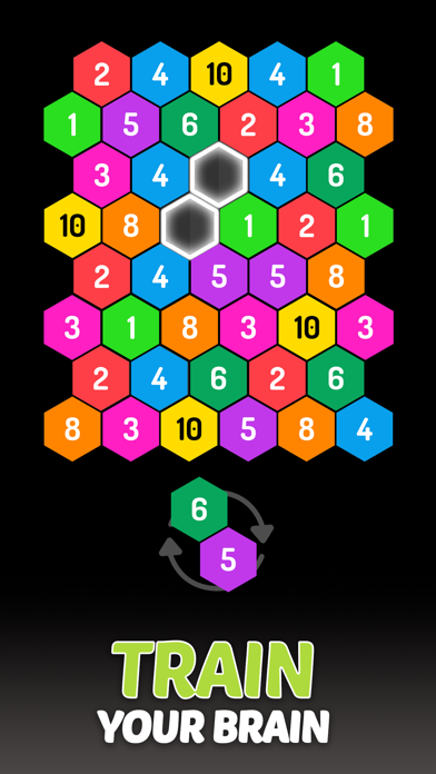 Screenshot #2 pour Merge Hexa: Number Puzzle Game