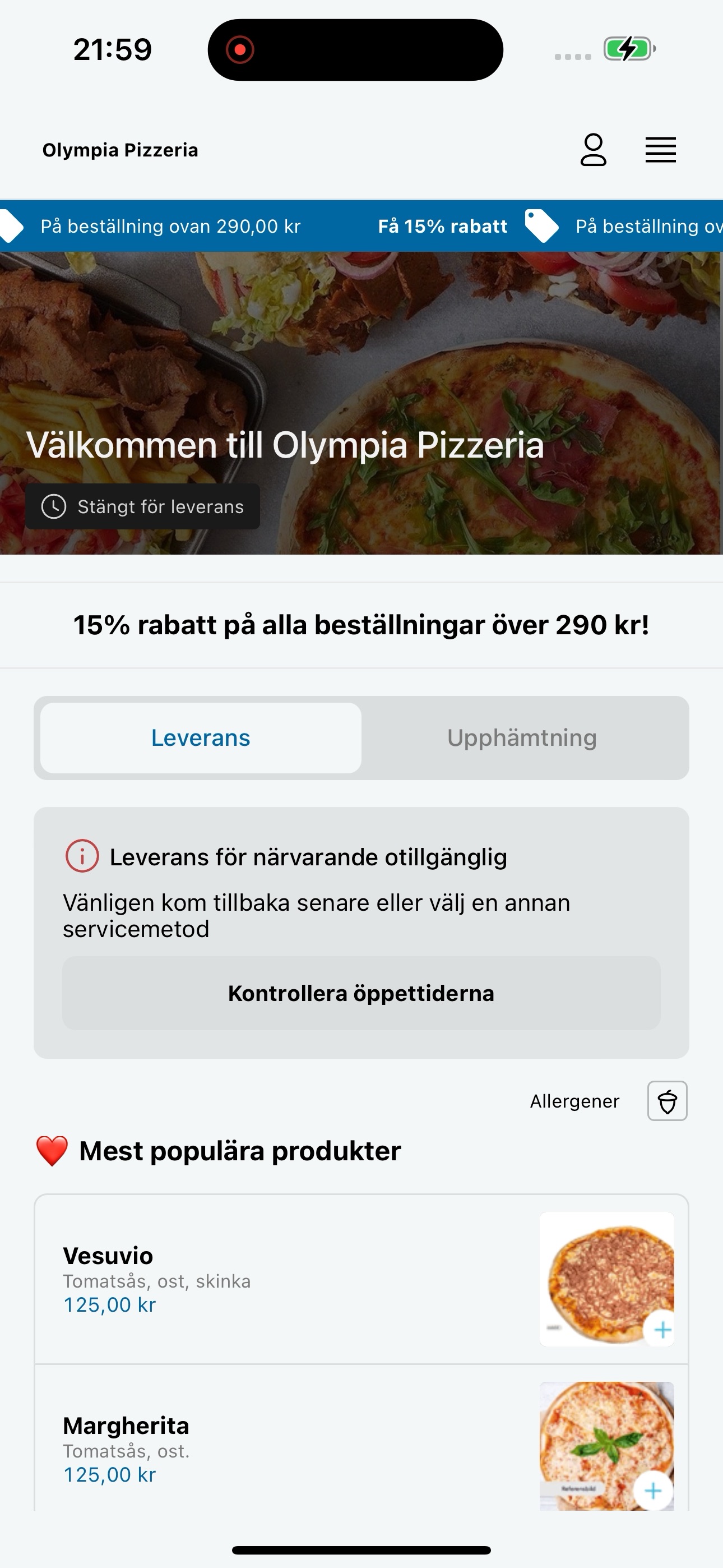 Screenshot 6 of Olympia Pizzeria & Restaurang