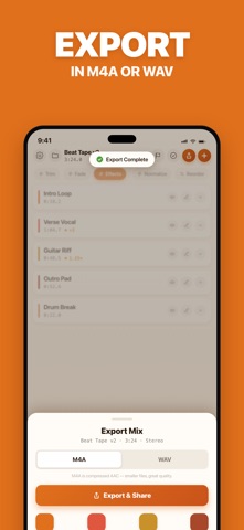 Audio File Merger & Joiner iPhone screenshot