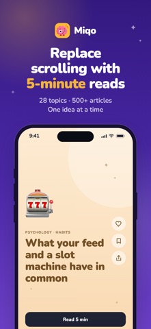 Miqo: Micro Learning & Facts Screenshot 1 of 7