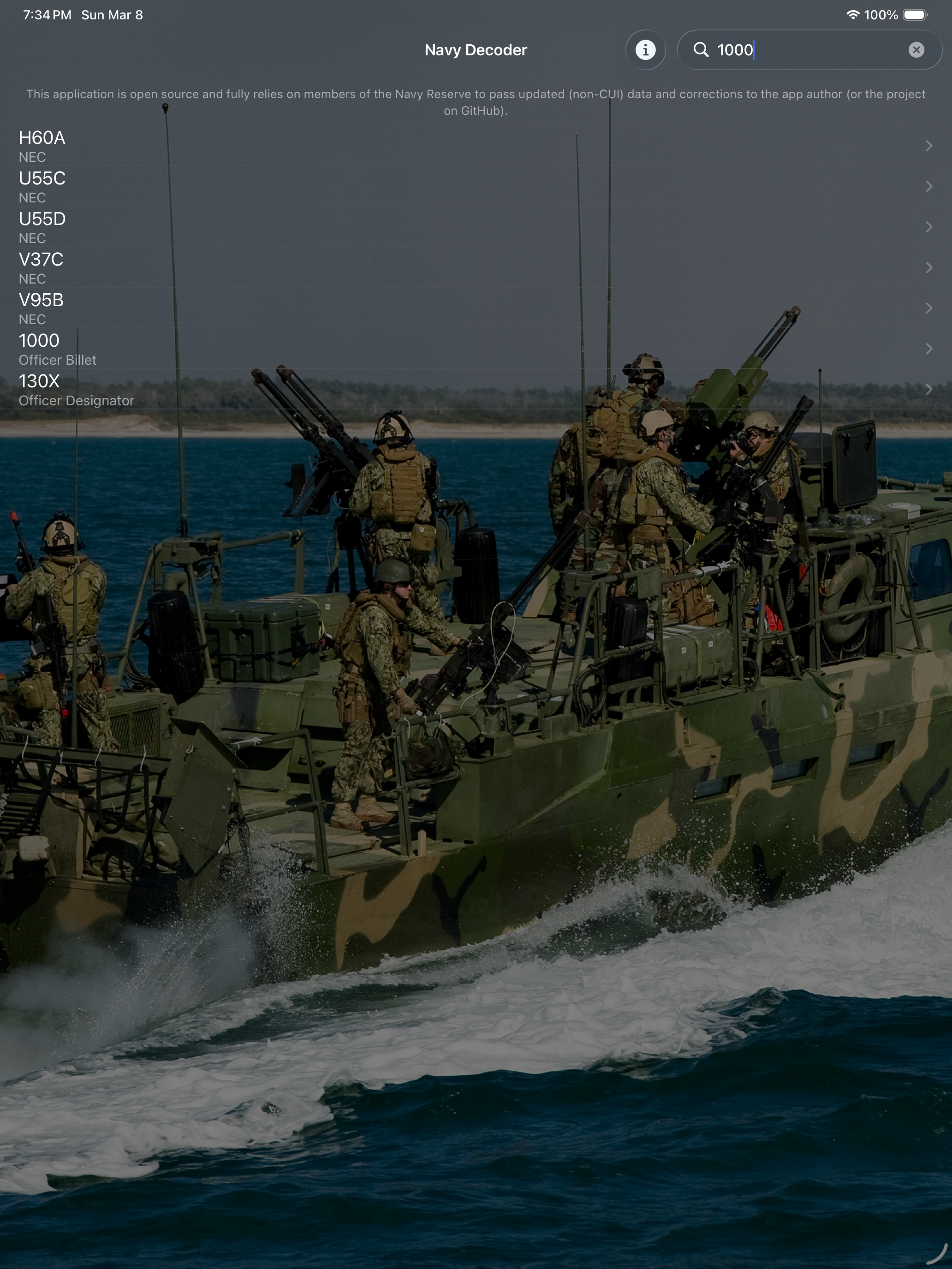 Decoder for US Navy