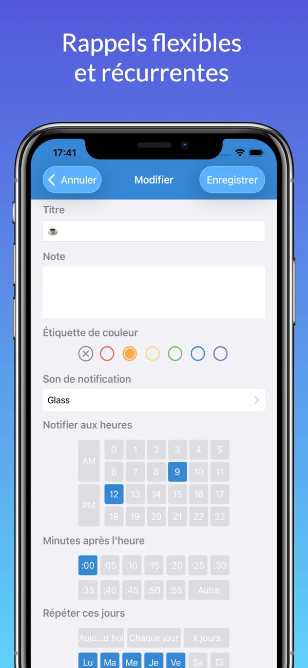 Screenshot #3 pour Rappels Réguliers: Habitudes