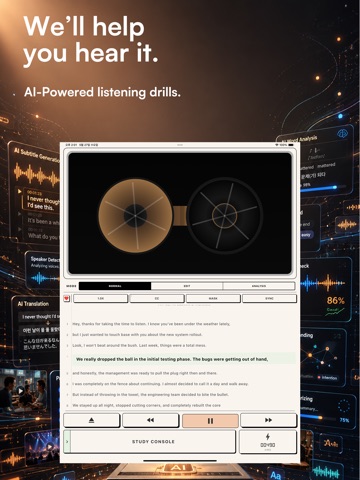 ListeningDrill-AI: Subtitles iPad screenshot