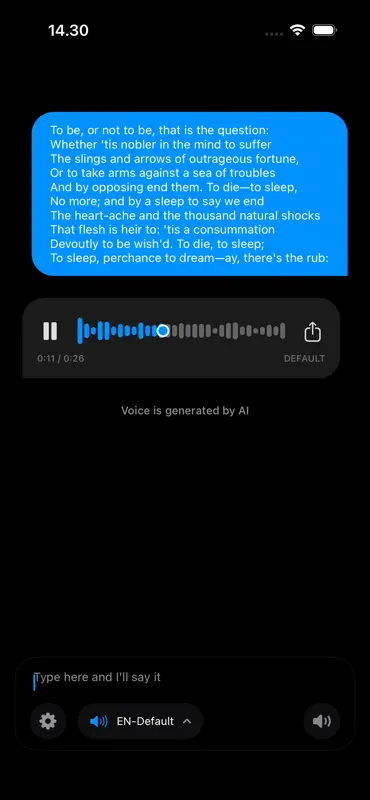 ToBe SAID Pro: Voice Clone TTS screenshot 1 of 3