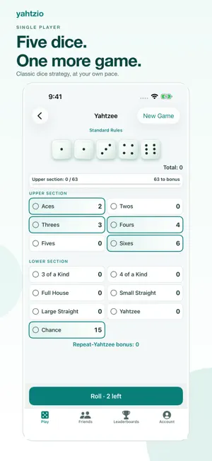 Yahtzio screenshot 2