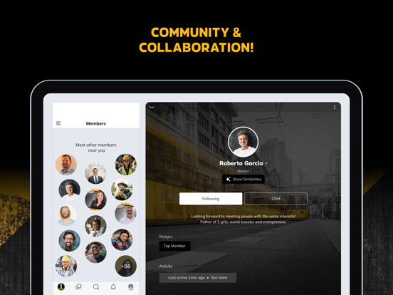 1TEAM Community iPad screenshot 1 - Business app