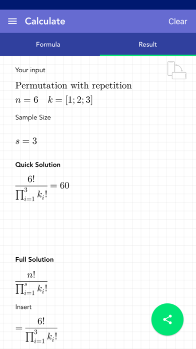 Screenshot 2 of Combinatorics PRO App