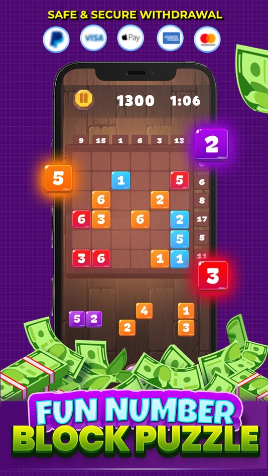 #1. Number Block Puzzle: Win Cash (iOS) 由: GamesQuiver Studios (OPC) Private Limited