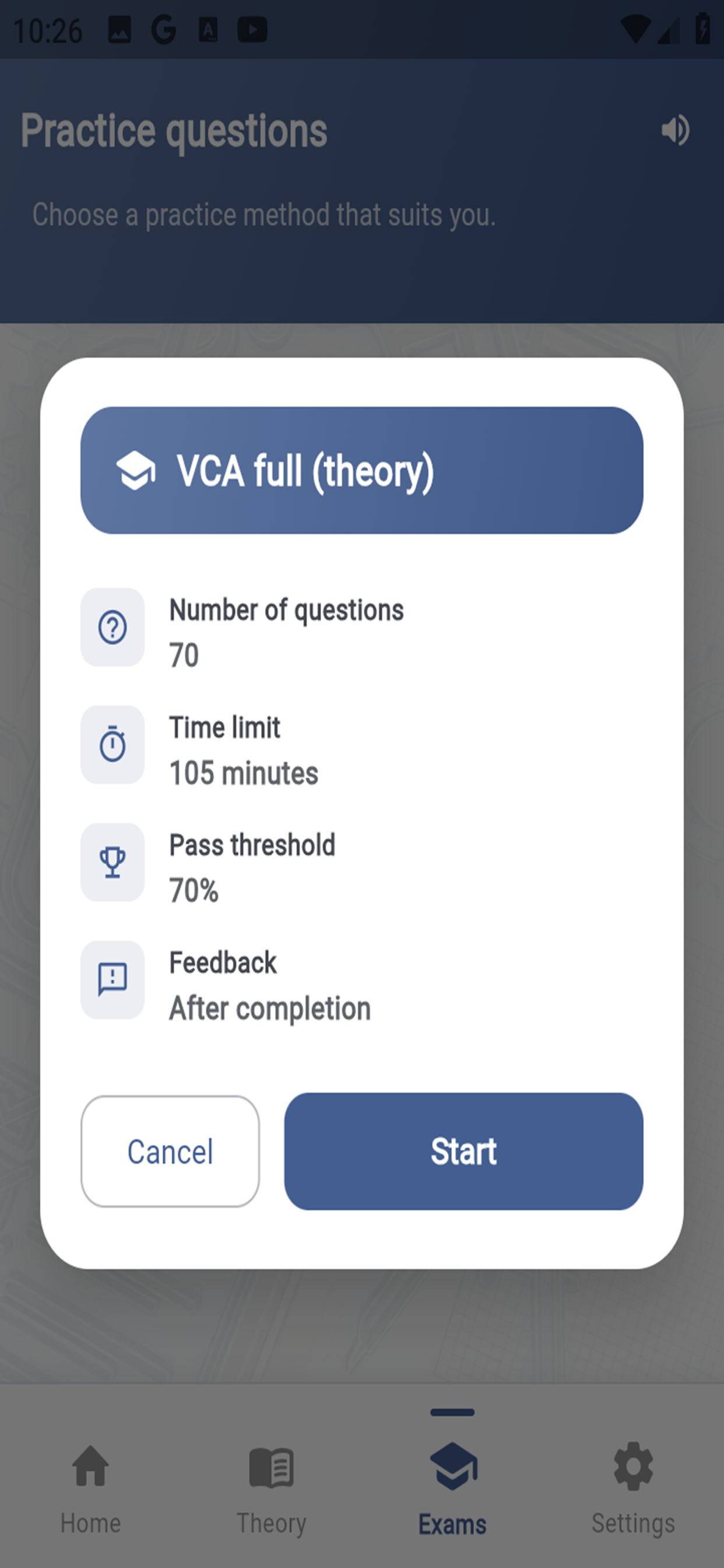 VCA THEORY & EXAM EU screenshot 2