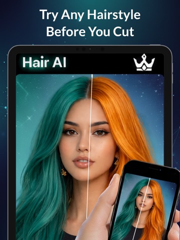 Hair Cut: AI HairStyle Filter iPad screenshot