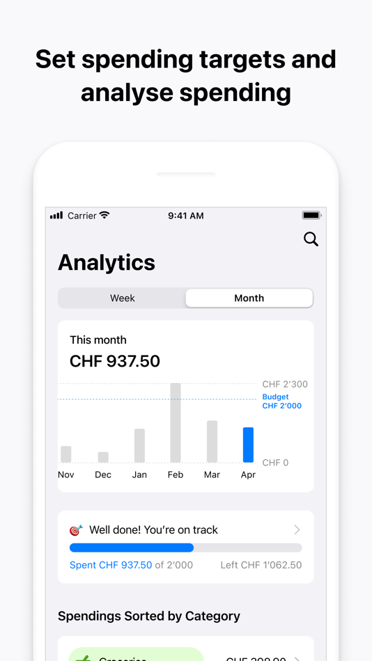 #3. one – control over your cards (iOS) Podle: Viseca Payment Services SA