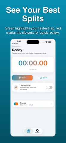 Stopwatch - Lap Timer iPhone screenshot