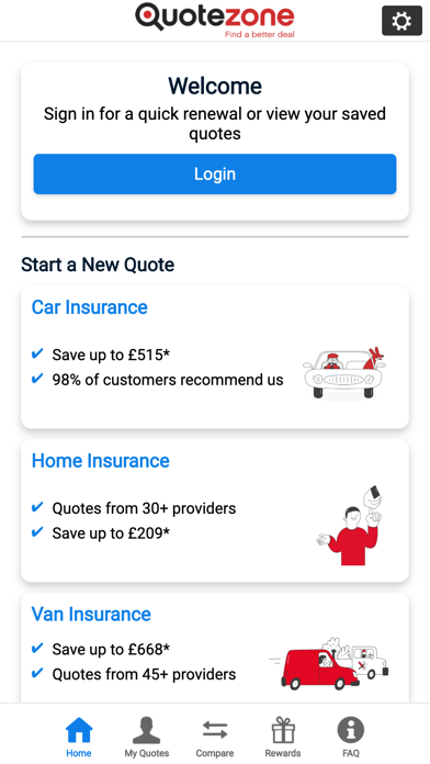 Screenshot #1 pour Quotezone Insurance