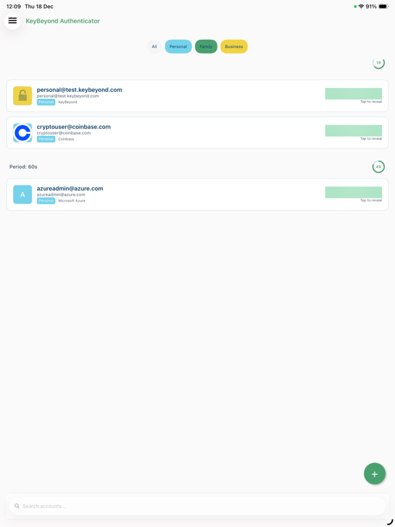 KeyBeyond Auth app screenshot