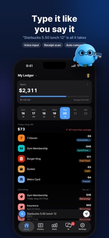 Payto - AI Expense Tracker iPhone screenshot