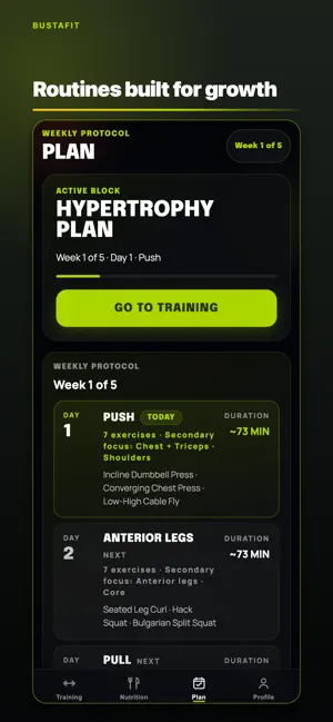 Bustafit: Hypertrophy Tracker screenshot 3