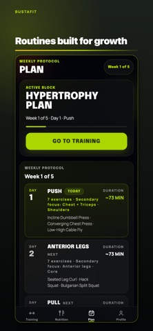 Bustafit: Hypertrophy Tracker Screenshot 3 of 5