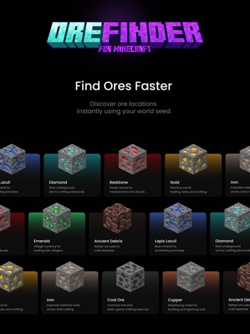 Finder Diamond Ore for MC iPad screenshot