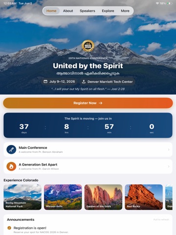 NACOG 2026 iPad screenshot