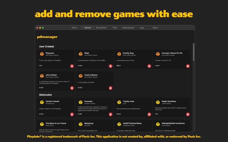 pdmanager screenshot