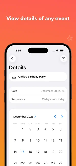 Days Till by E-String screenshot 2