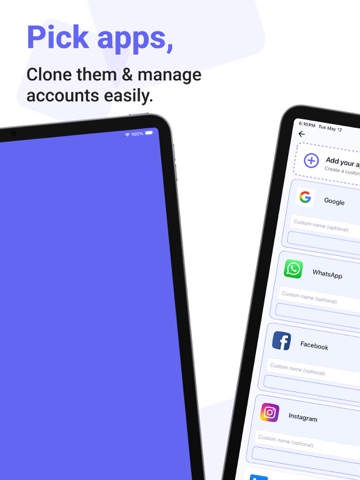 Parallel Apps: Multi Accounts iPad screenshot