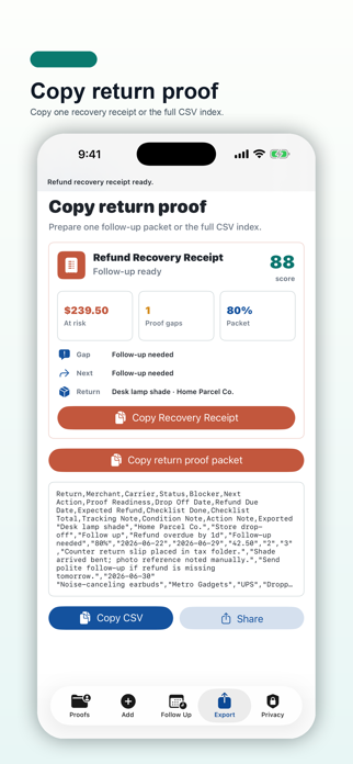 Return Shipment Proof Folder Screenshot 4 of 5