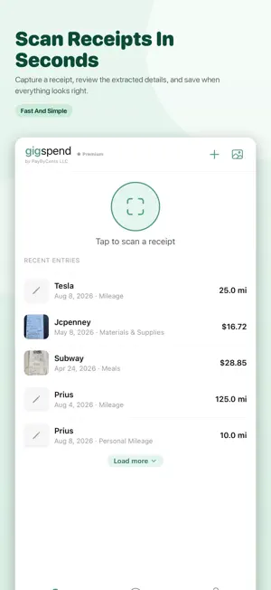 Gigspend - Gig Expense Tracker screenshot 3