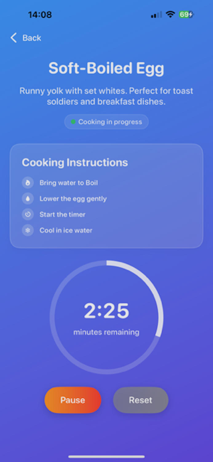 Perfect Egg Timer App