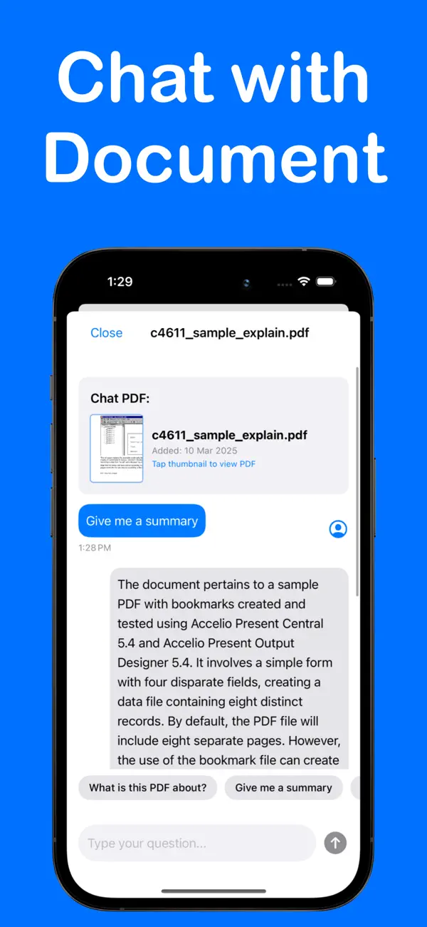 Screenshot #2 pour ChatPDF - AI Chat With PDF Doc